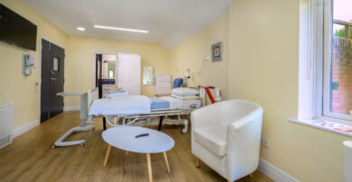 A private hopital room at The New Foscote Hospital
