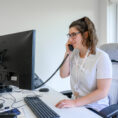 Staff speaking with a patient on the phone